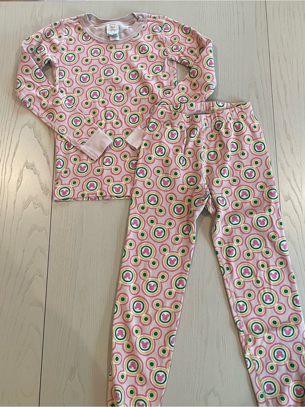 Hanna Andersson Disney HannaJams Cotton Pajama Set Pink Minnie Mickey - 8 130